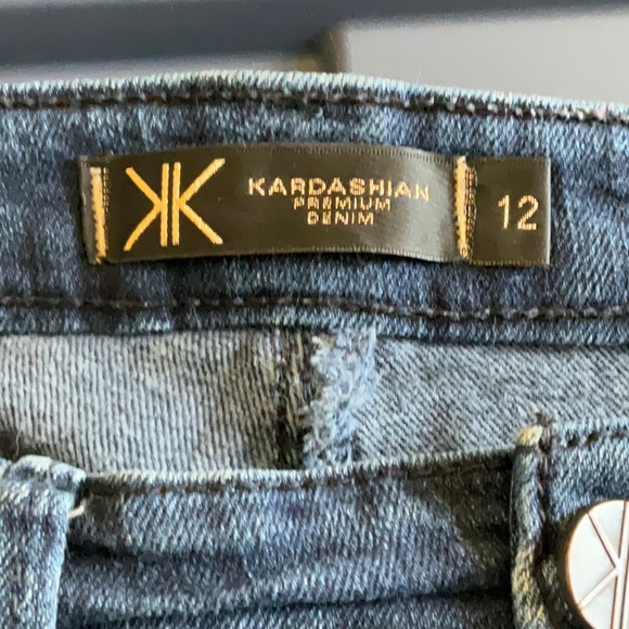 Khloe Kardashian - Curvy Slim Boot Blue Jeans, Size 12 - Picture 4 of 16